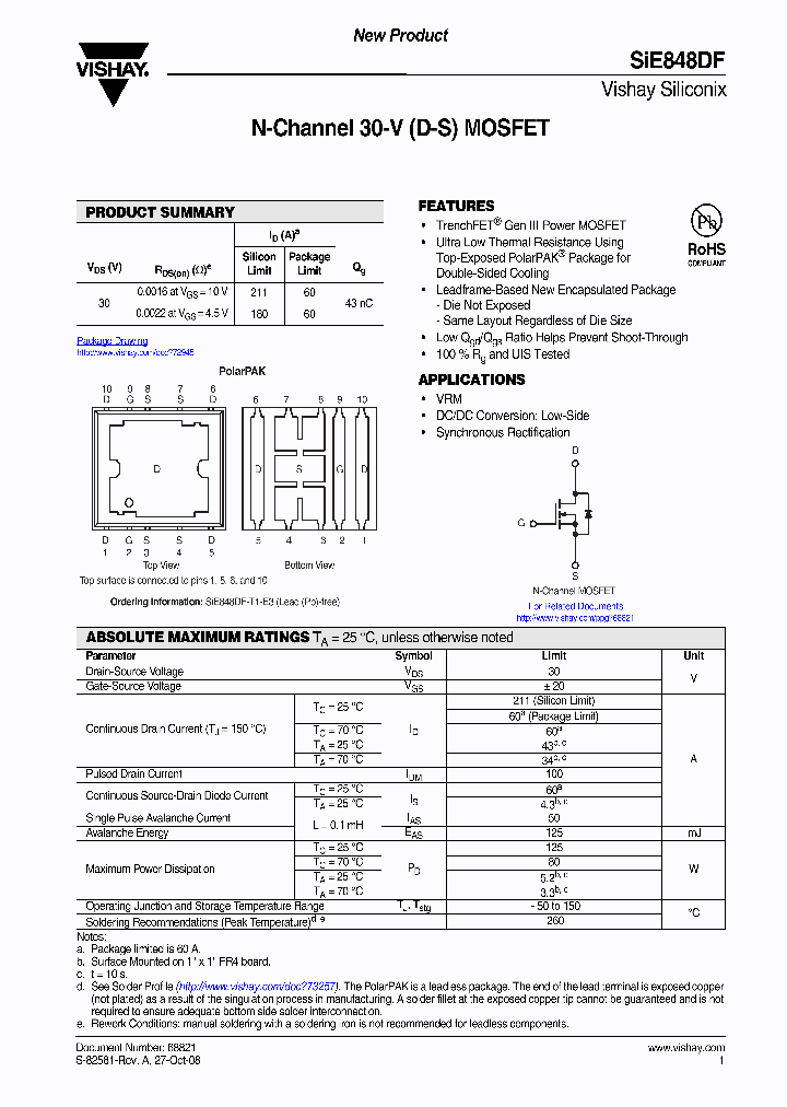 SIE848DF_4538107.PDF Datasheet