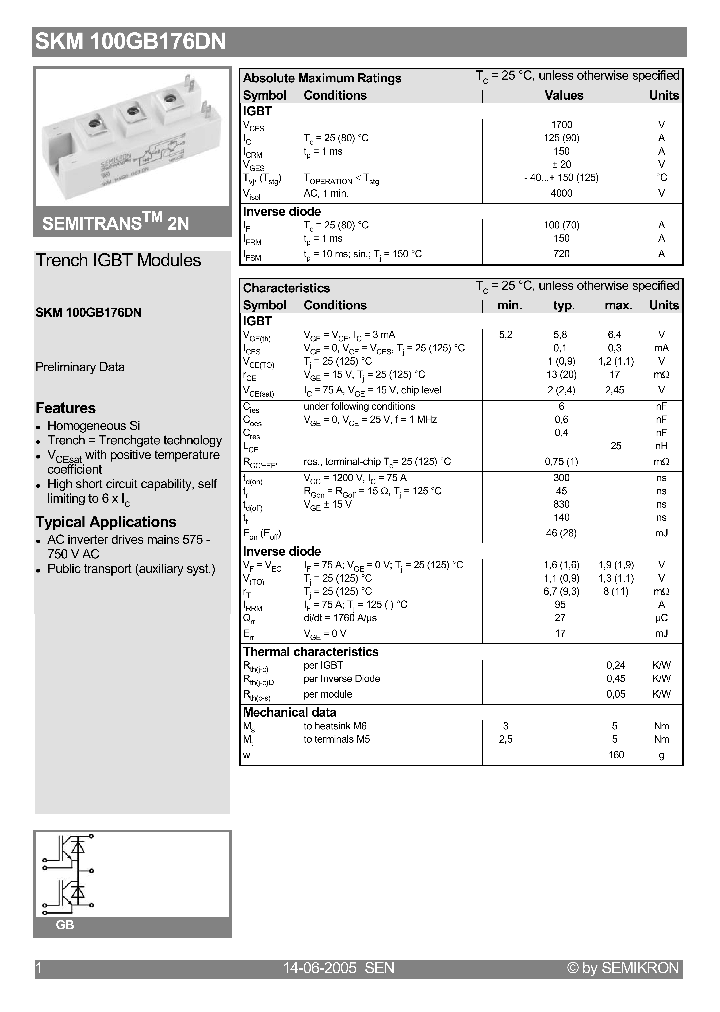 SKM100GB176DN_4437513.PDF Datasheet