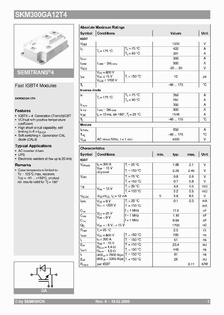 SKM300GA12T409_4576925.PDF Datasheet