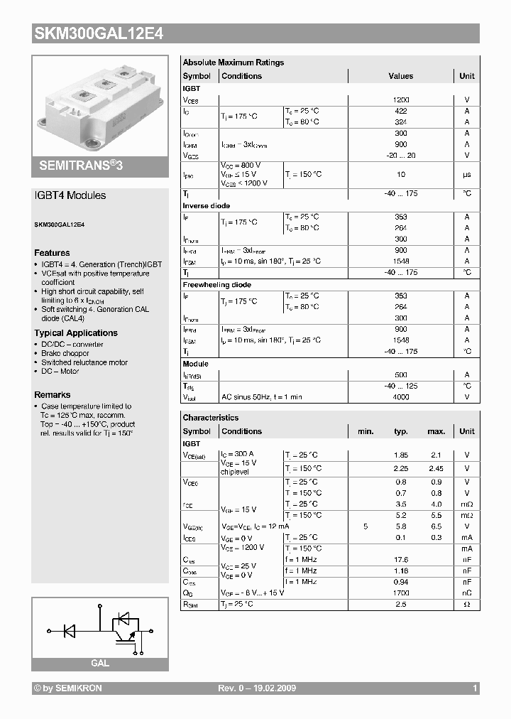 SKM300GAL12E4_4576927.PDF Datasheet