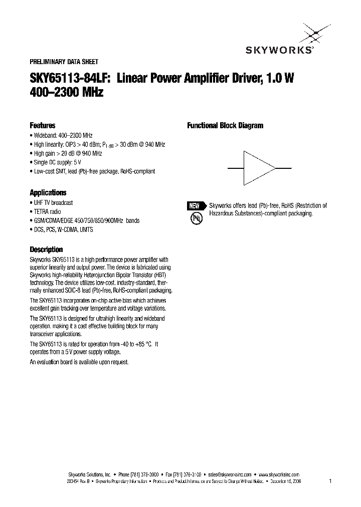 SKY65113-84LF_4178707.PDF Datasheet