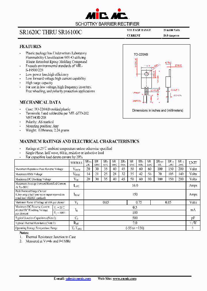 SR16100C_4505267.PDF Datasheet