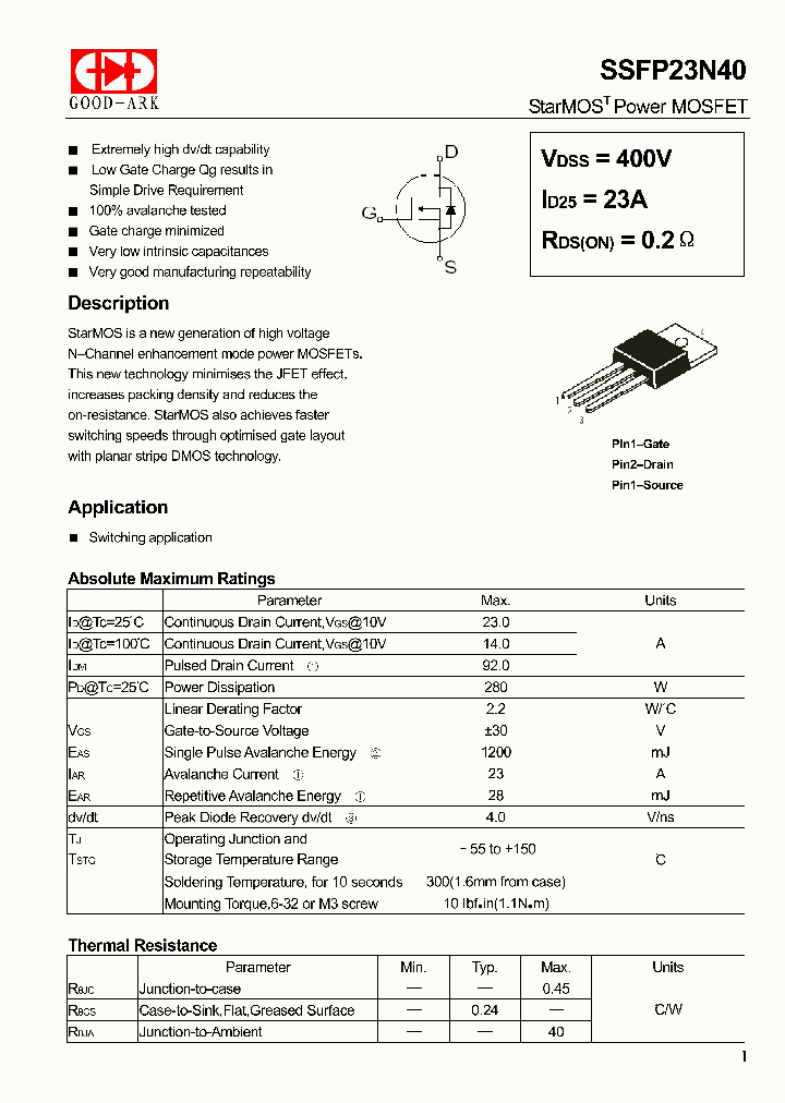 SSFP23N40_4858004.PDF Datasheet