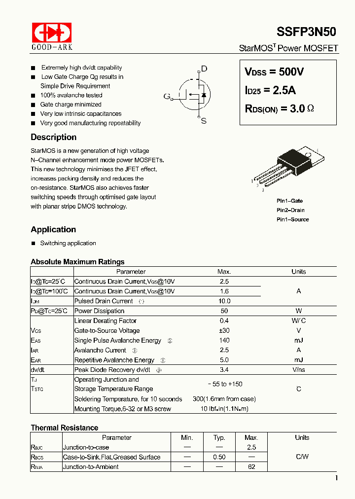 SSFP3N50_4714168.PDF Datasheet