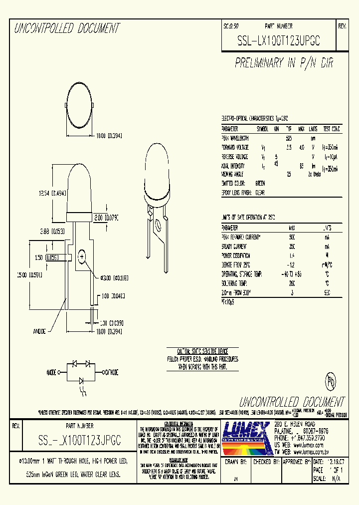 SSL-LX100T123UPGC_4410689.PDF Datasheet