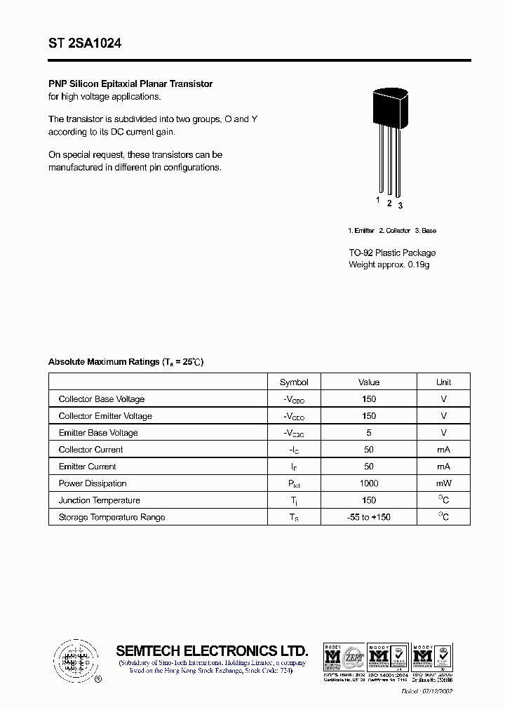 ST2SA1024_4664958.PDF Datasheet