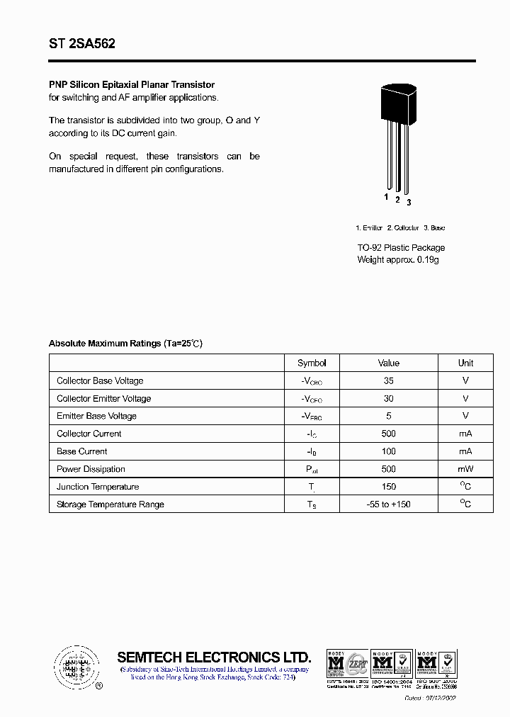 ST2SA562_4726620.PDF Datasheet