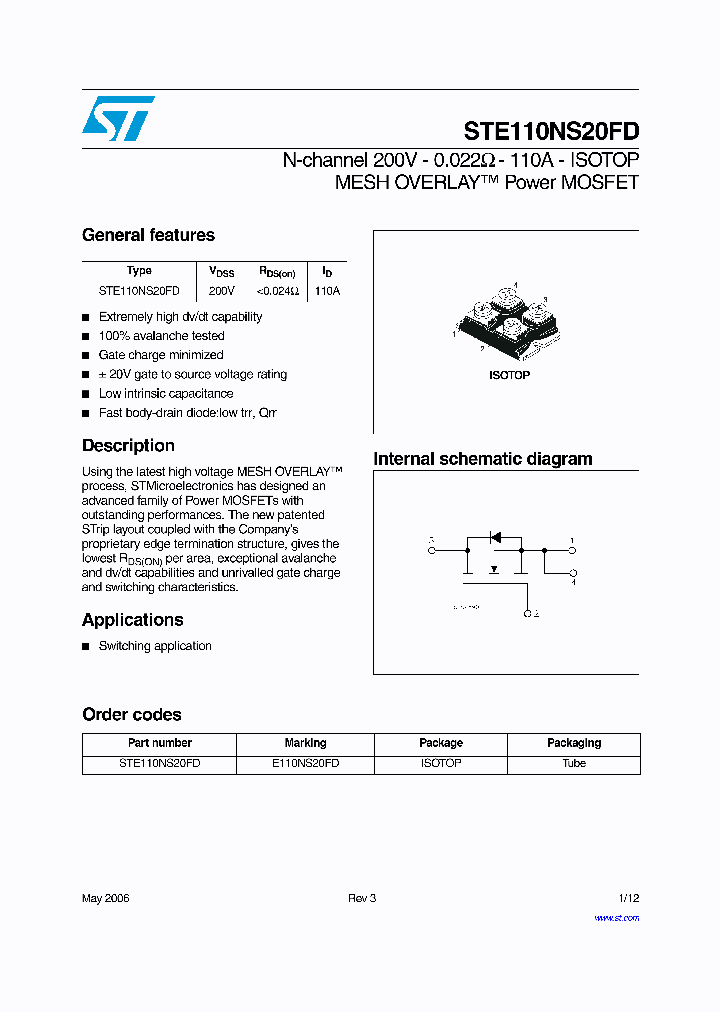 STE110NS20FD06_4204104.PDF Datasheet