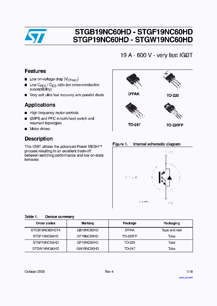 STGB19NC60HD0810_4886084.PDF Datasheet