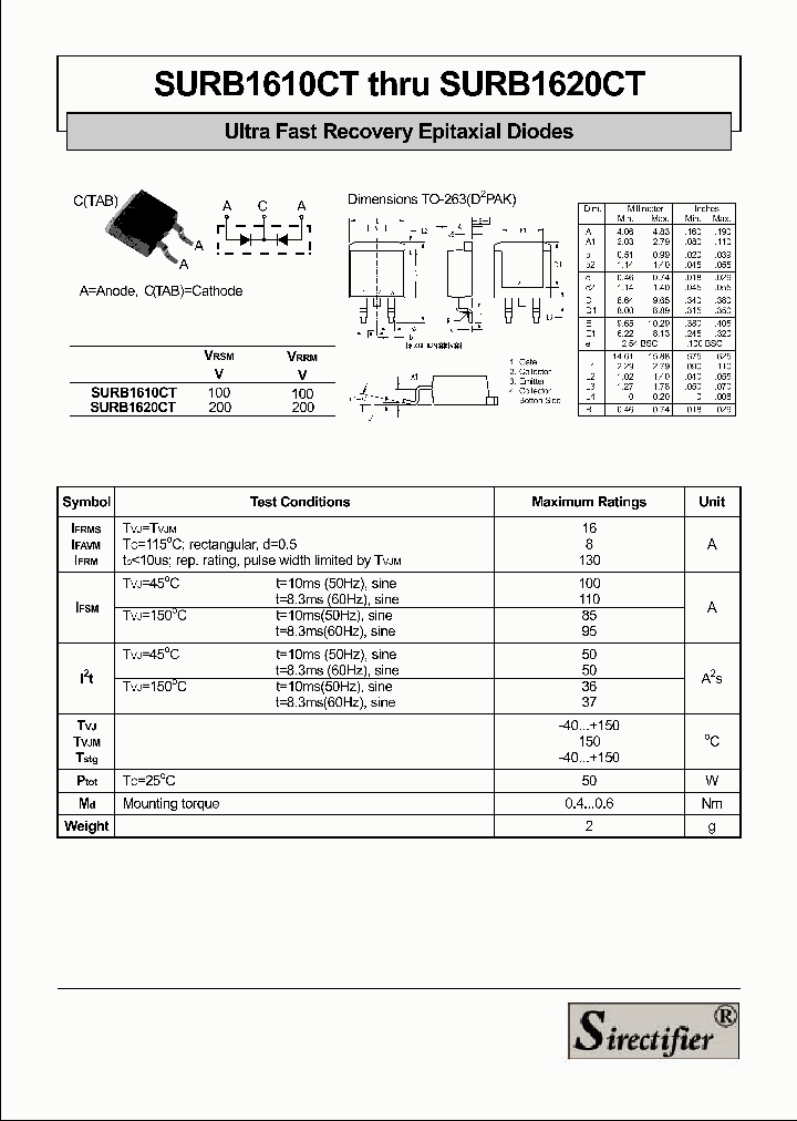 SURB1610CT_4229471.PDF Datasheet