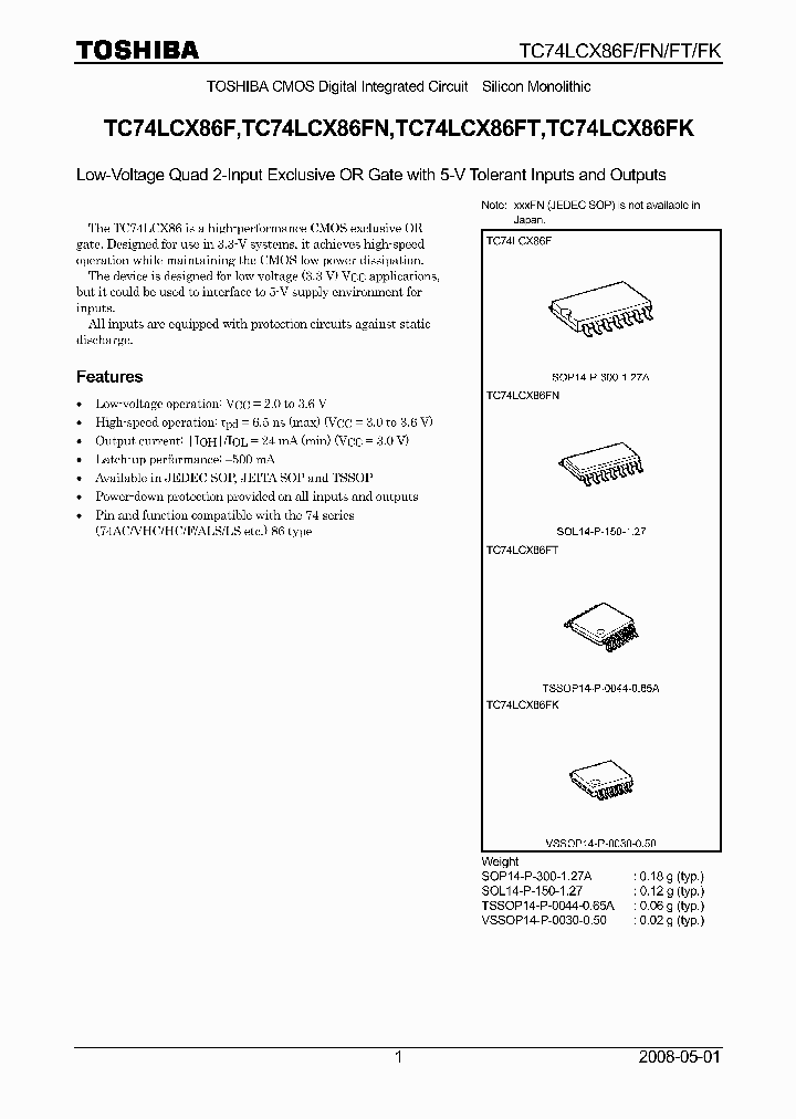 TC74LCX86F08_4488489.PDF Datasheet