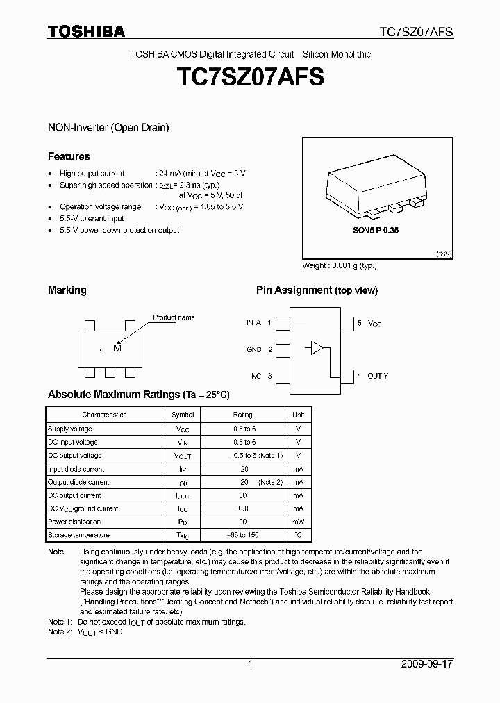 TC7SZ07AFS_4554709.PDF Datasheet