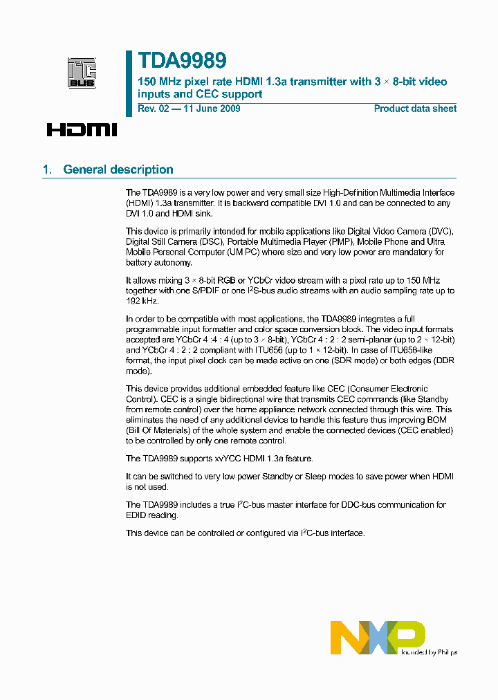 TDA9989_4536997.PDF Datasheet
