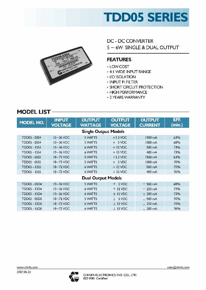 TDD05-03S4_4418470.PDF Datasheet