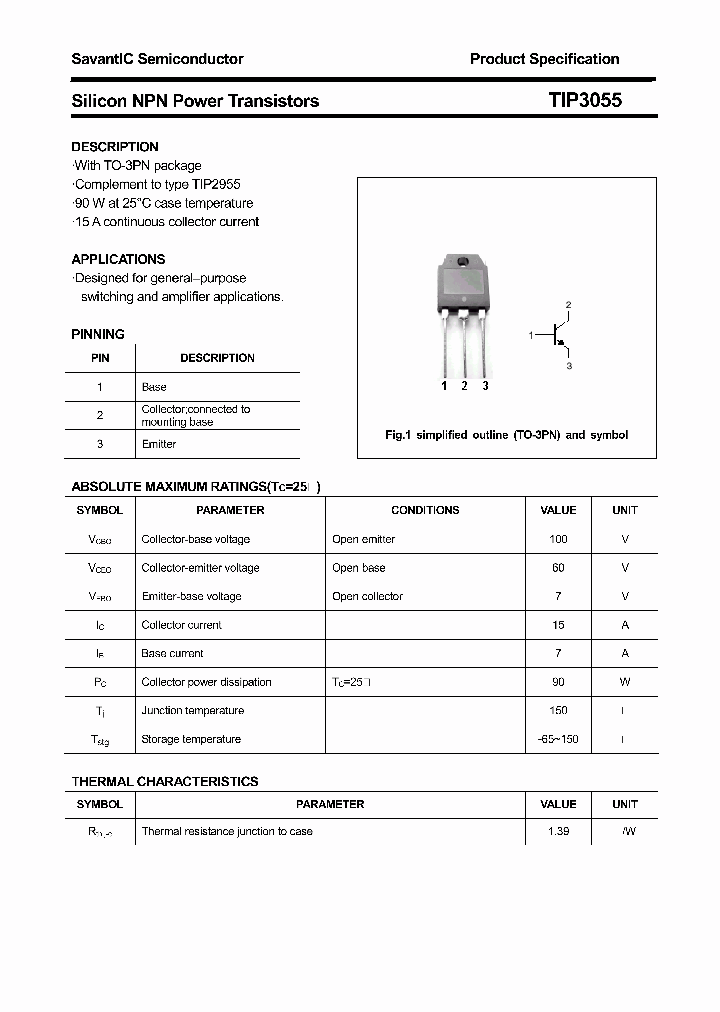 TIP3055_4413317.PDF Datasheet