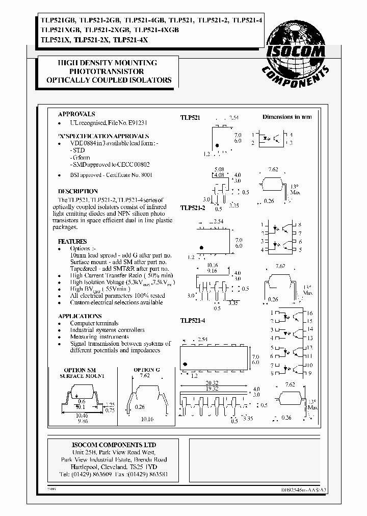 TLP521GB_4530531.PDF Datasheet