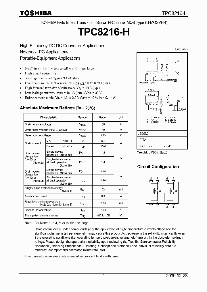 TPC8216-H_4604749.PDF Datasheet
