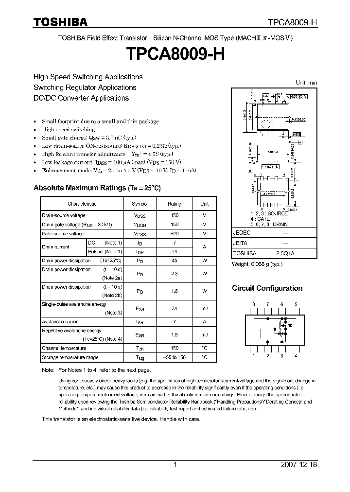 TPCA8009-H07_4667122.PDF Datasheet