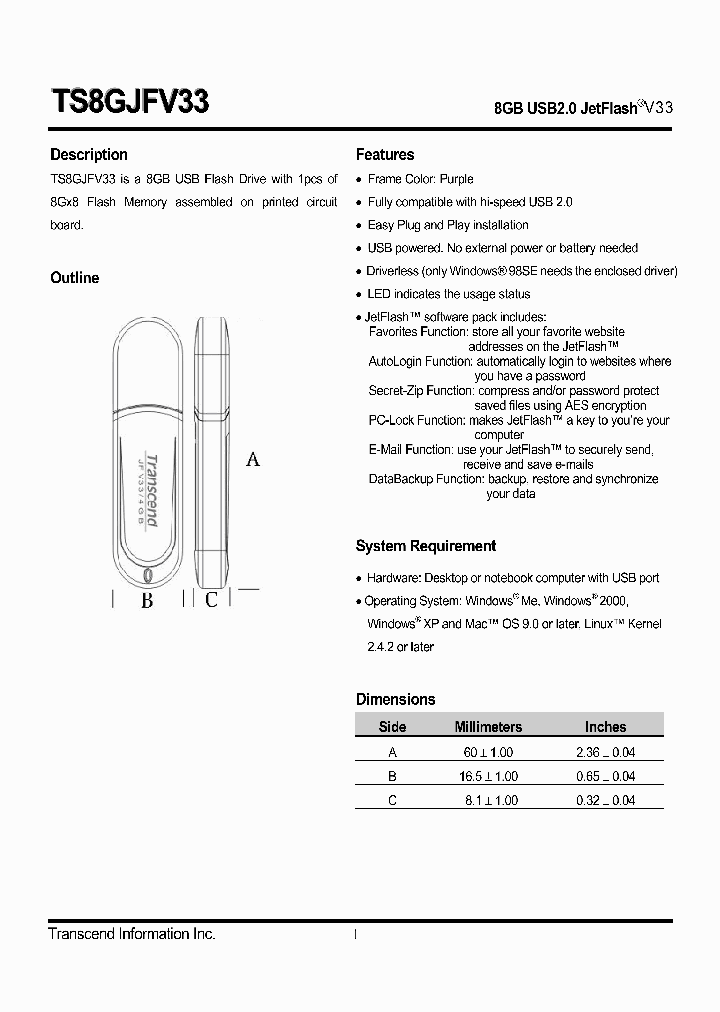 TS8GJFV33_4385750.PDF Datasheet