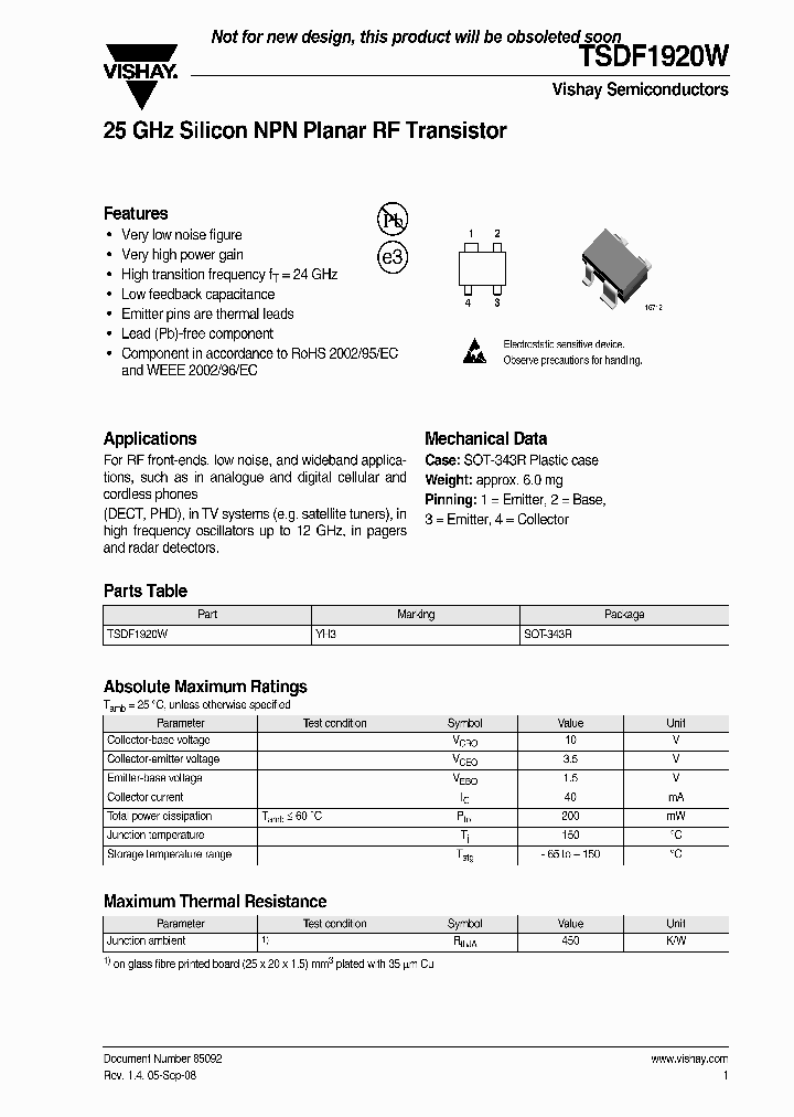 TSDF1920W08_4307608.PDF Datasheet