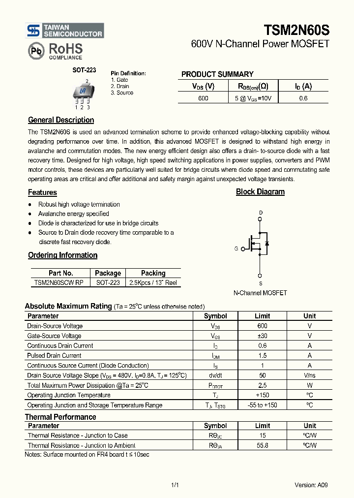 TSM2N60S_4600668.PDF Datasheet