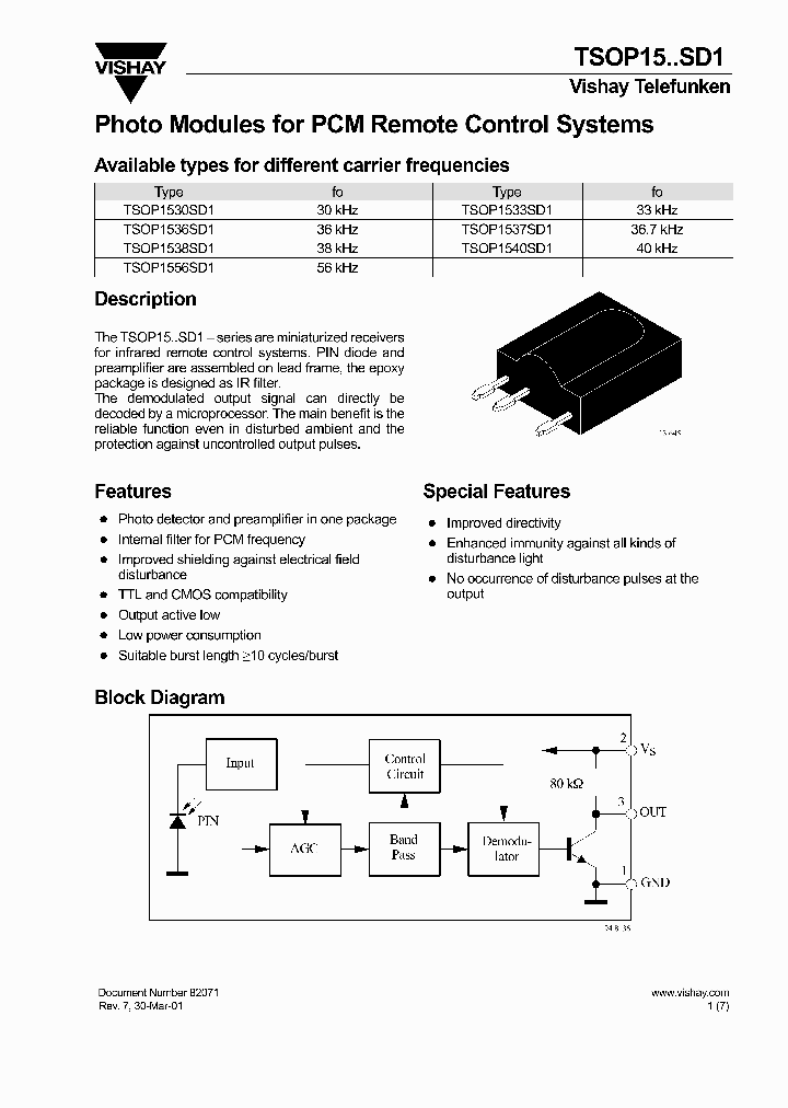 TSOP1537SD1_4573827.PDF Datasheet