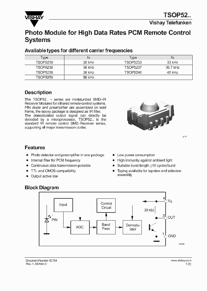 TSOP5230_4604526.PDF Datasheet