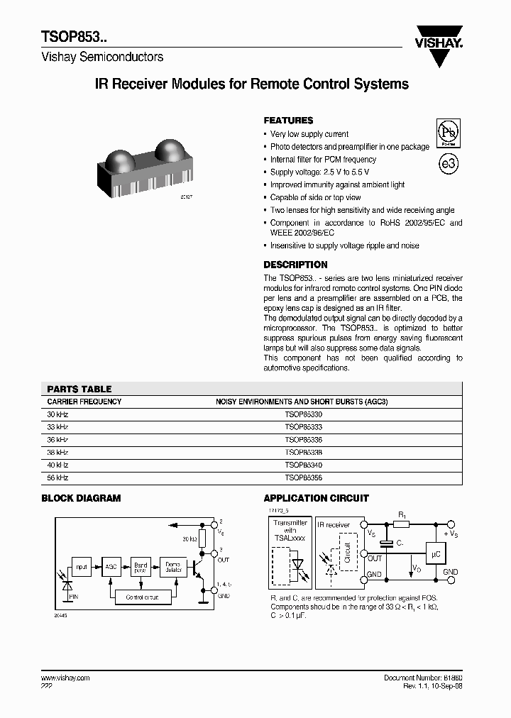 TSOP85330_4294527.PDF Datasheet