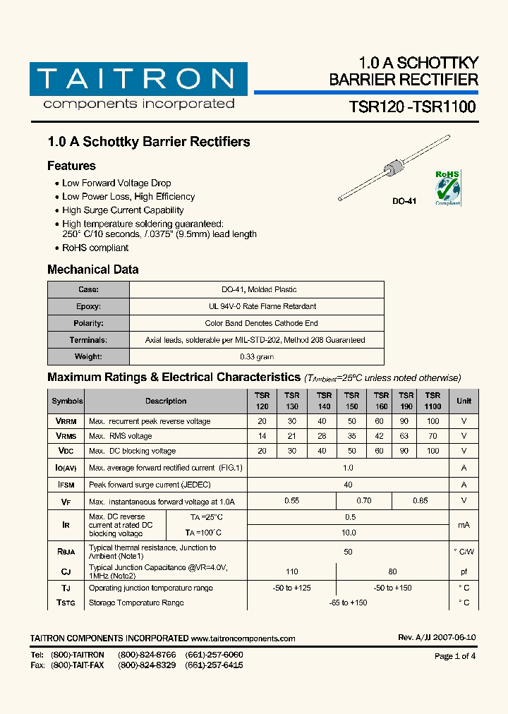 TSR1100_4301943.PDF Datasheet