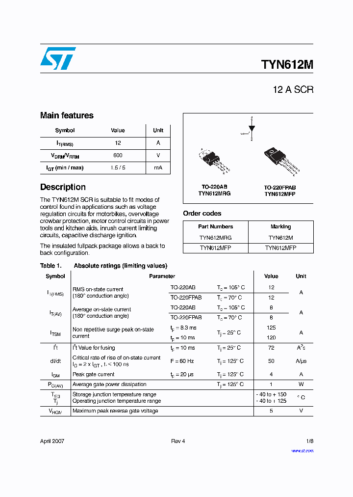 TYN612M07_4883496.PDF Datasheet