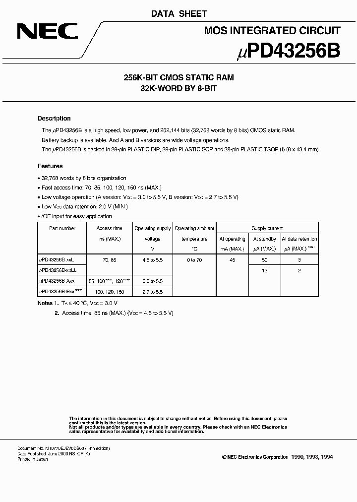 UPD43256BGU-B10-A_4521875.PDF Datasheet