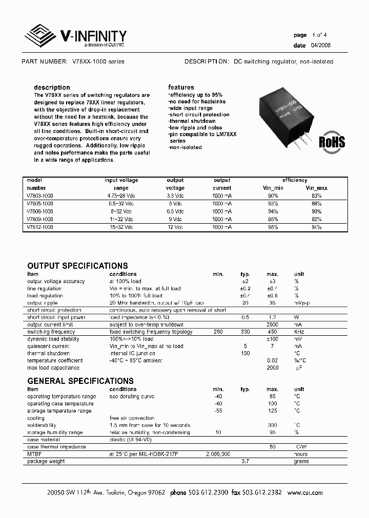 V7803-1000_4227426.PDF Datasheet