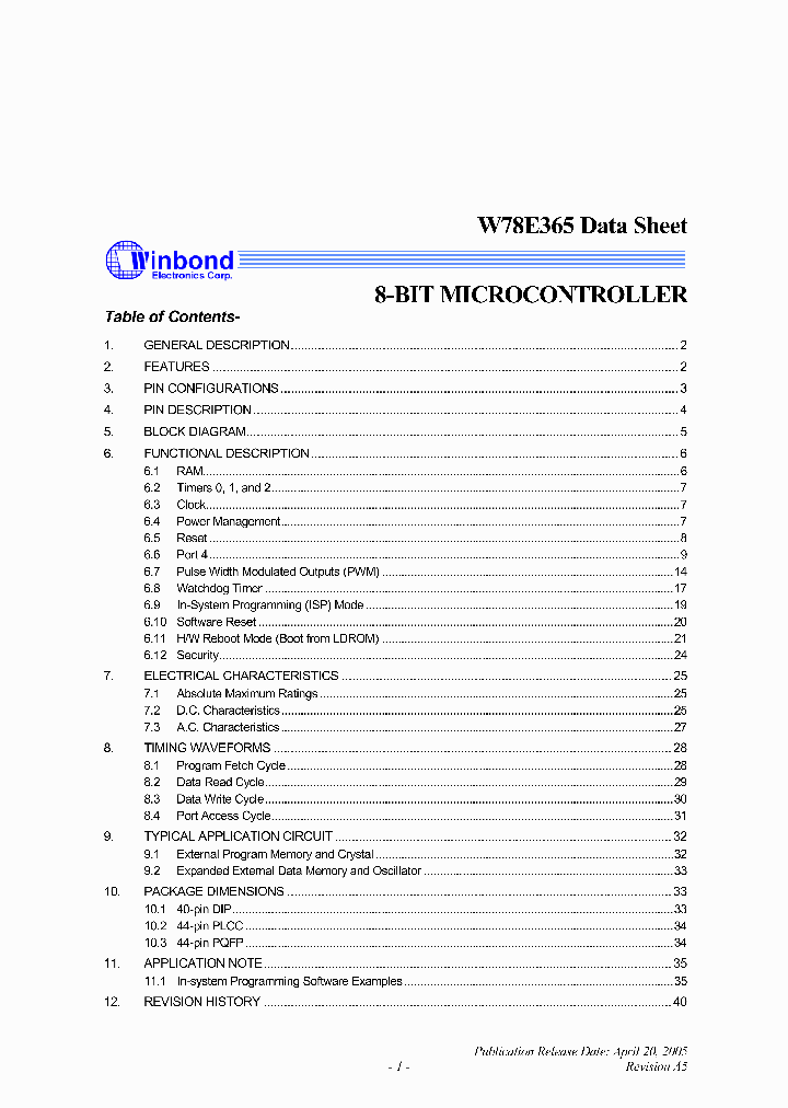 W78E365_4168228.PDF Datasheet