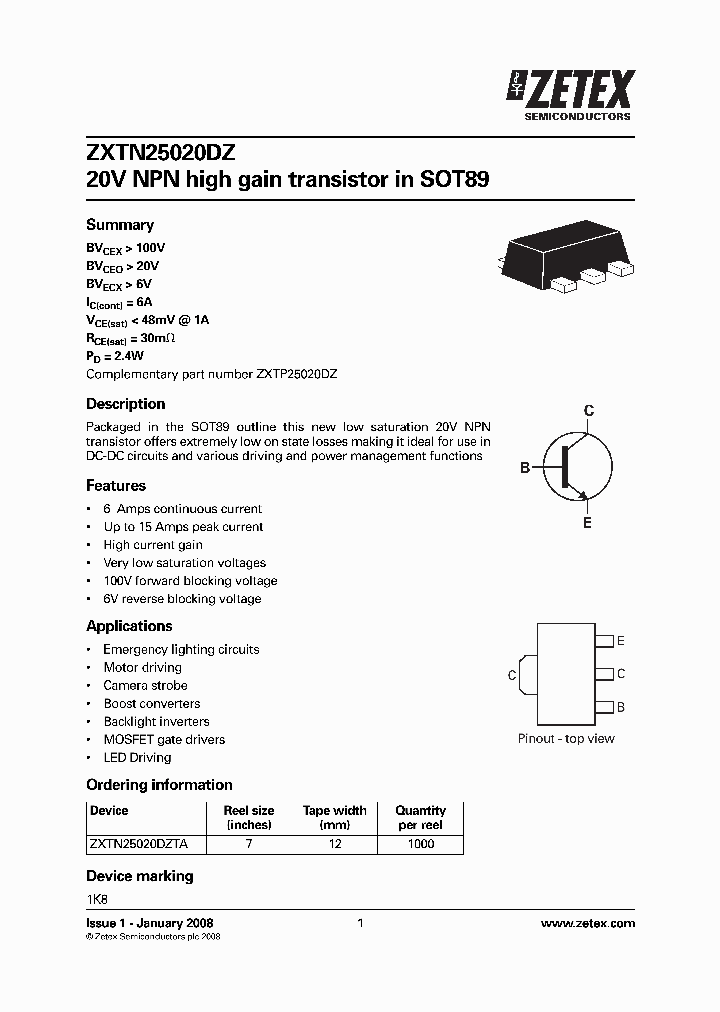 ZXTN25020DZTA_4256129.PDF Datasheet