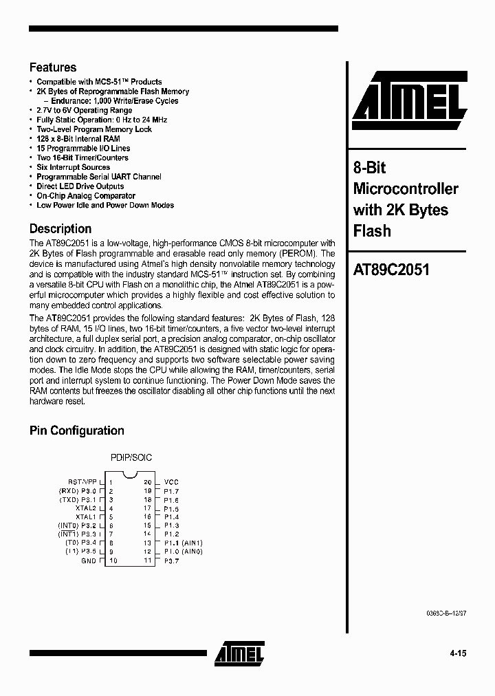 89C2051_972309.PDF Datasheet