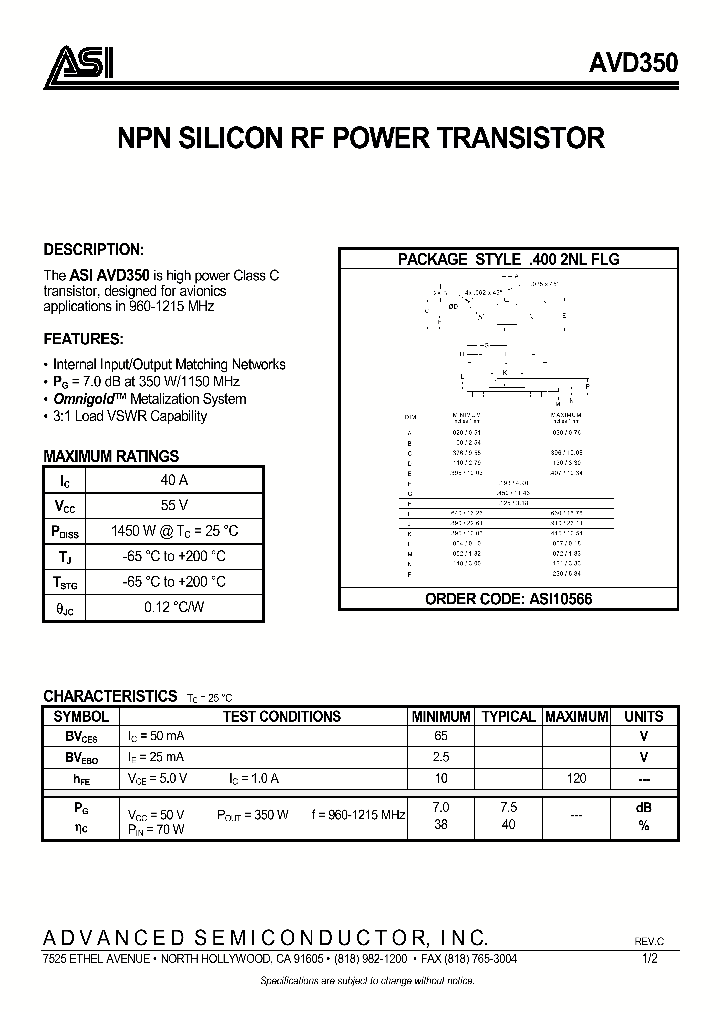 AVD350_975139.PDF Datasheet