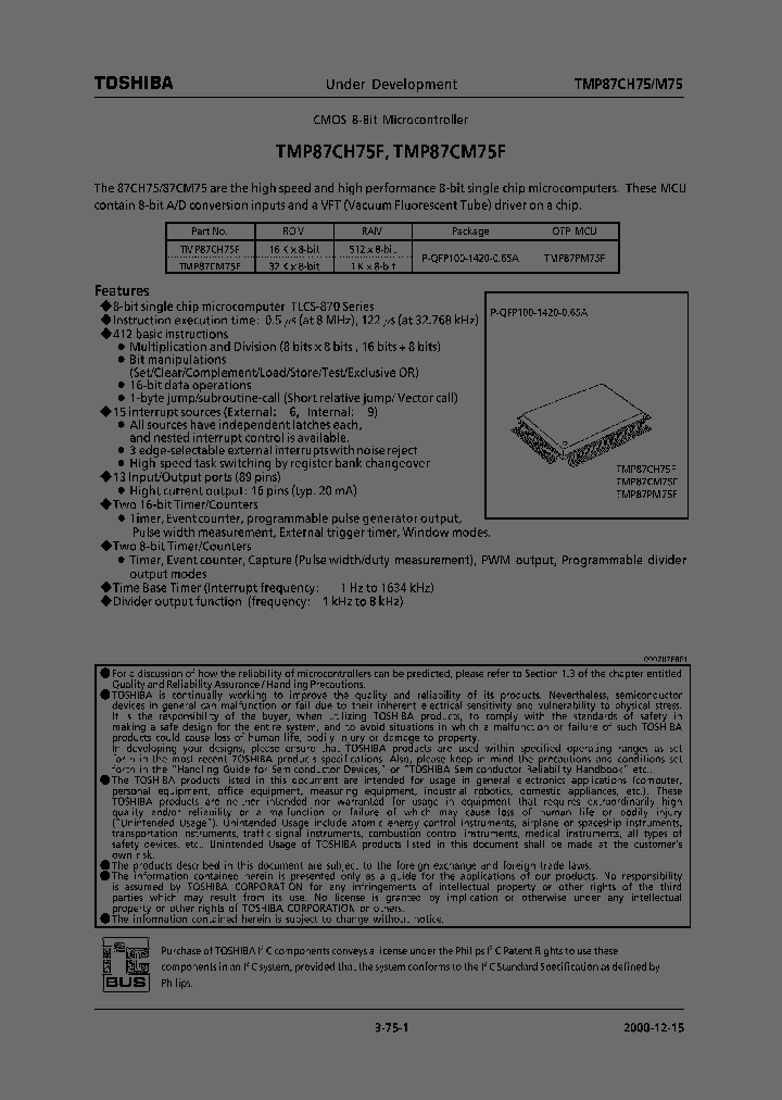 E00121587CH75SUMMARY_979441.PDF Datasheet