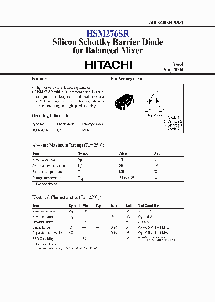 HSM276SR_986357.PDF Datasheet