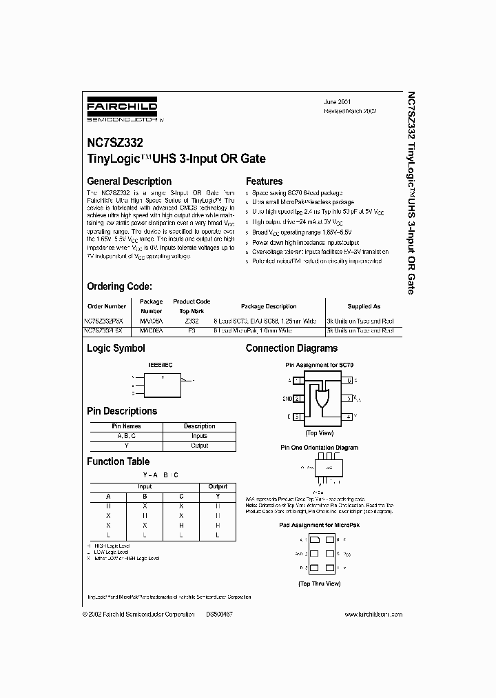 NC7SZ332_992817.PDF Datasheet