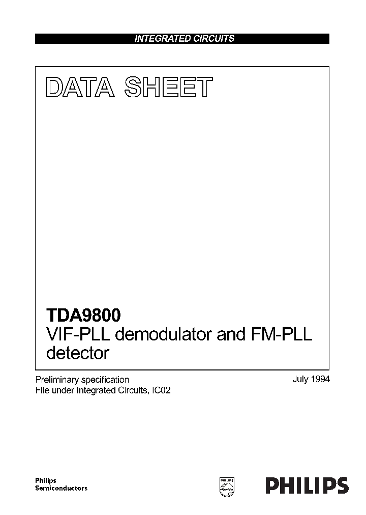 TDA9800_1005295.PDF Datasheet