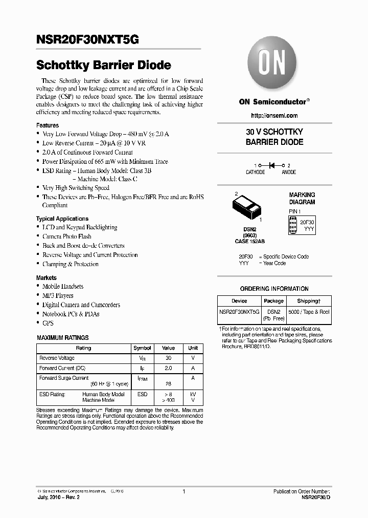 NSR20F30NXT5G_4924904.PDF Datasheet