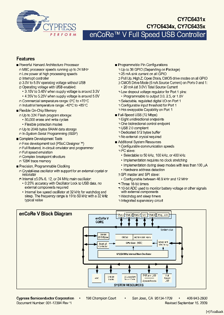 CY7C6431X0909_4926386.PDF Datasheet