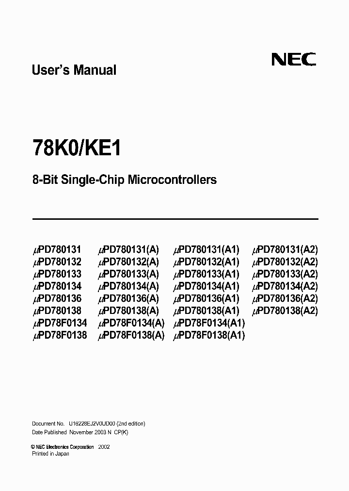 PD78F0134_4931155.PDF Datasheet