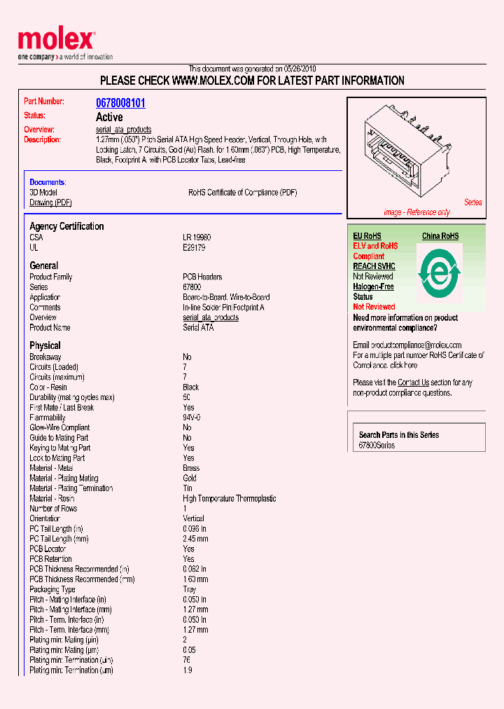 67800-8101_4933523.PDF Datasheet