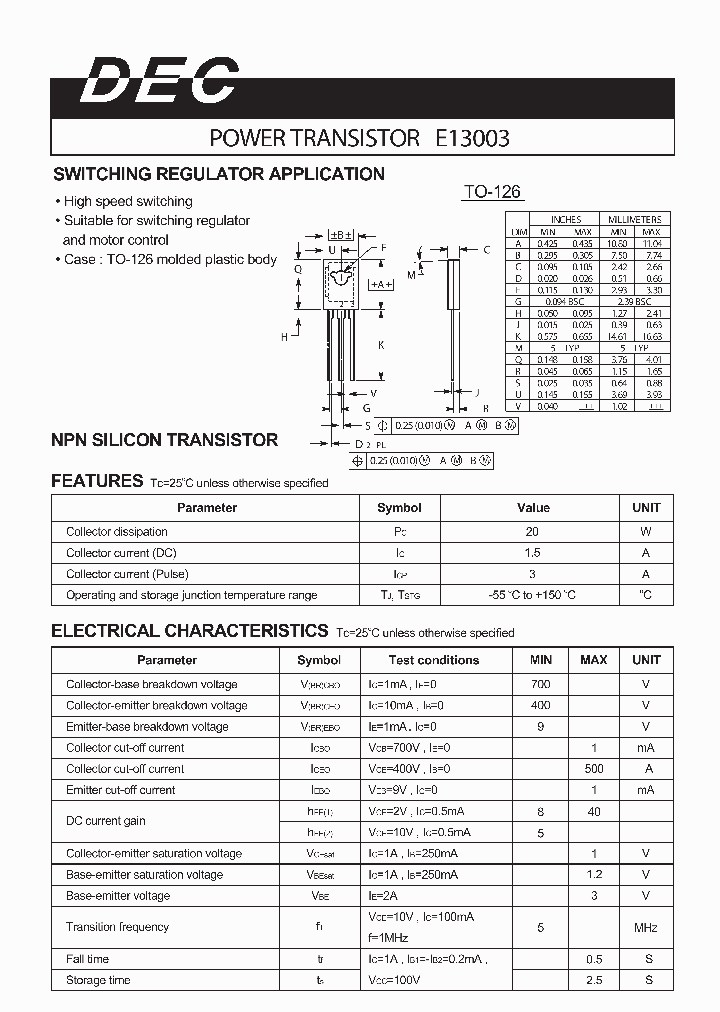 E13003_4939154.PDF Datasheet