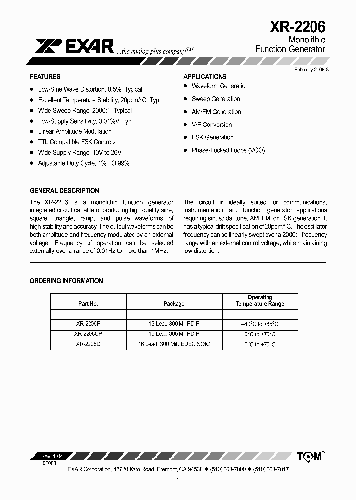 XR-220608_4943434.PDF Datasheet