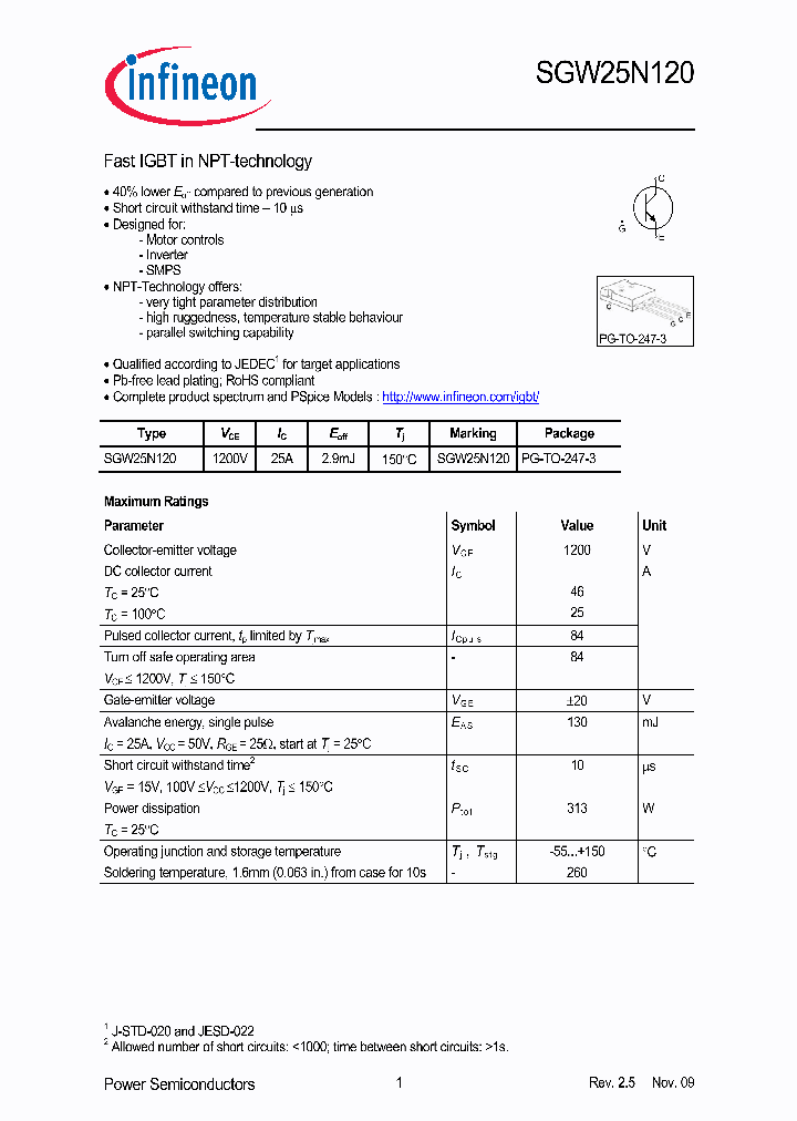 SGW25N12009_4944105.PDF Datasheet