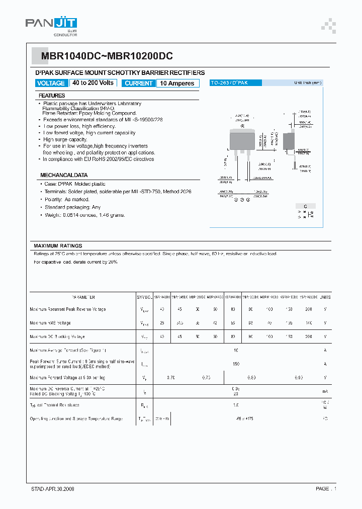 MBR1040DC_4945804.PDF Datasheet