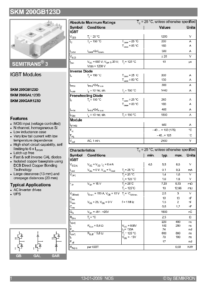 SKM200GAL123D_4952302.PDF Datasheet