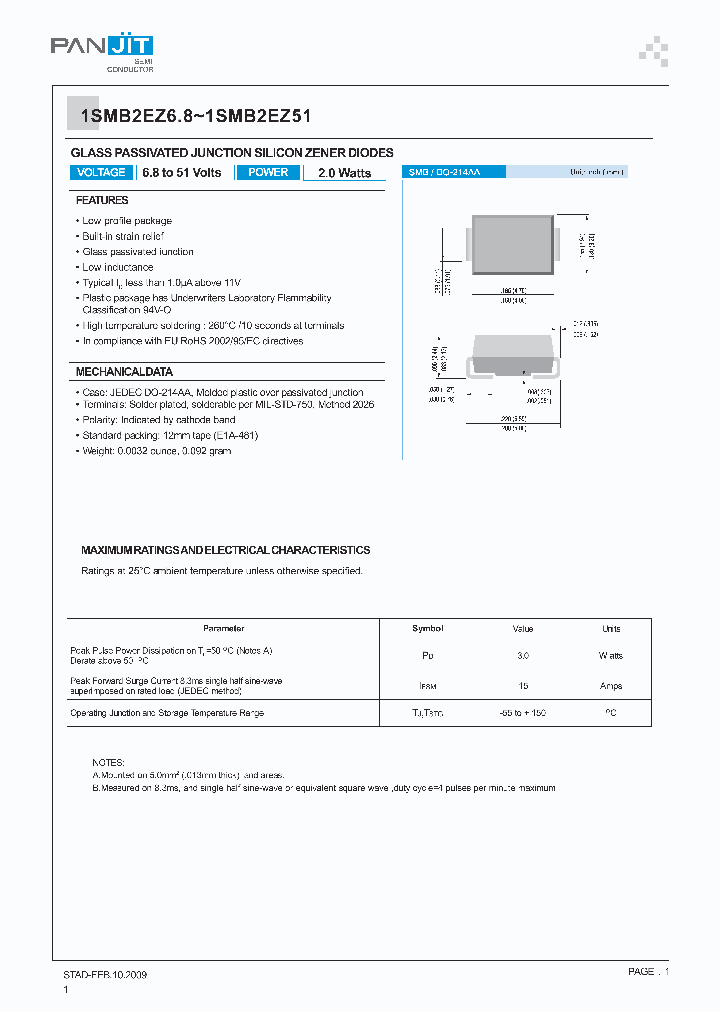 1SMB2EZ6809_4956814.PDF Datasheet